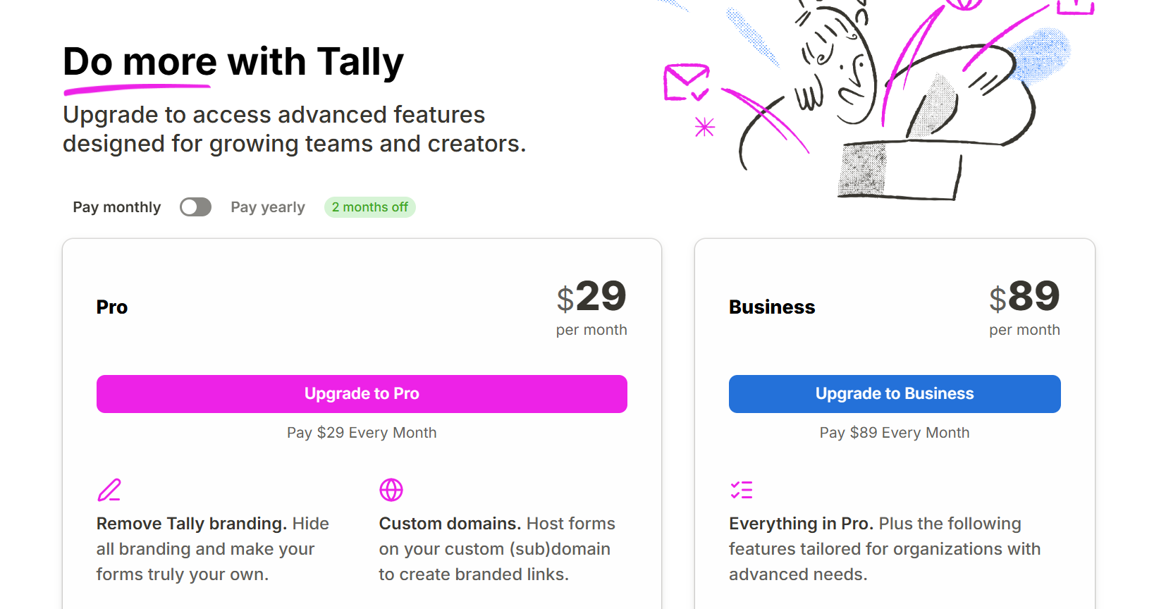Tally Pro and Business pricing